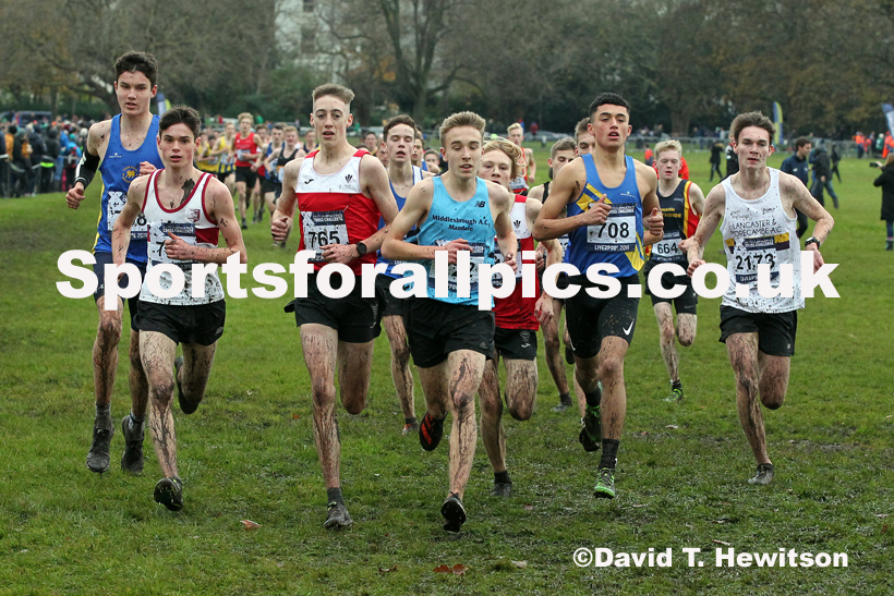 Mens under-17s, 2019 European Cross Country Trials and British Cross Challenge, Sefton Park, Liverpool.  Photo: David T. Hewitson/Sports for All Pics